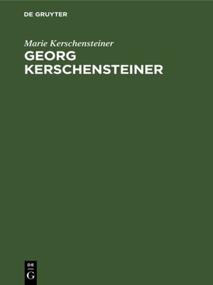 cover image of Georg Kerschensteiner